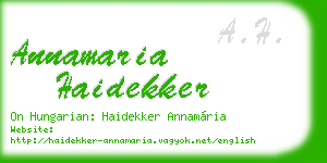 annamaria haidekker business card